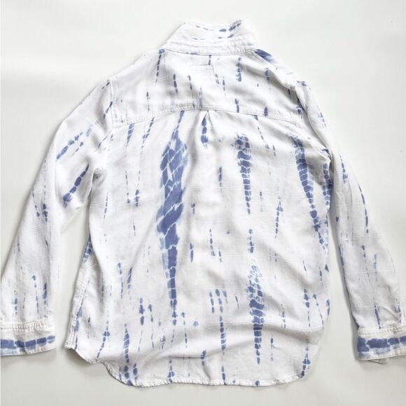 RAILS Hunter Tie Dye Button Down Shirt Blue White Size M - Picture 5 of 11